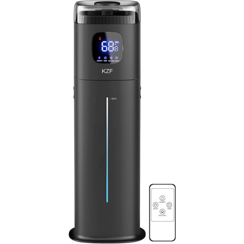 9L Humidifiers for Bedroom Large Room-Ultrasonic Cool Mist Humidifier with Humidistat, 72 Hours, Top Fill, 26dB Quiet, 3 Mist Levels, Auto Shut-Off for Baby Nursery and Plants (Black)