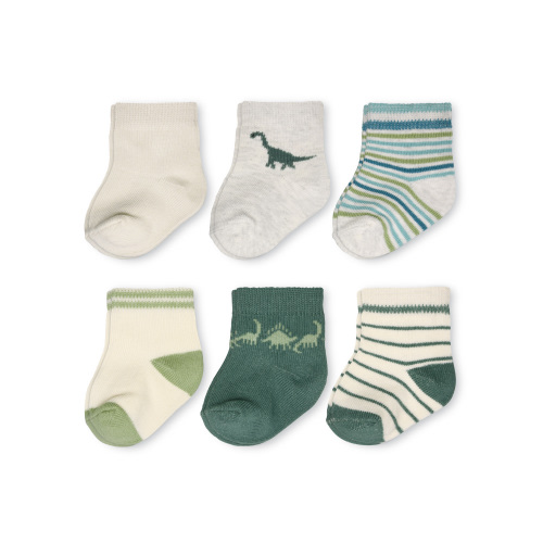 Carter's Child of Mine, Newborn Boy Dino Socks, 6 Pack, 0-6M
