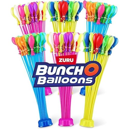 Bunch O Balloons Crazy Color by ZURU, 200+ Rapid-Filling Self-Sealing Water Balloons for Outdoor Family, Friends, Children Summer Fun, Amazon Exclusive (6 Pack)