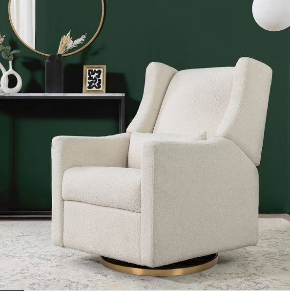 Babyletto Kiwi Cream Electronic Swivel Glider Power Recliner Nursery Chair