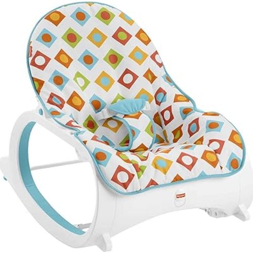 Fisher-Price Infant-to-Toddler Rocker - Geo Diamonds, baby rocking chair with toys