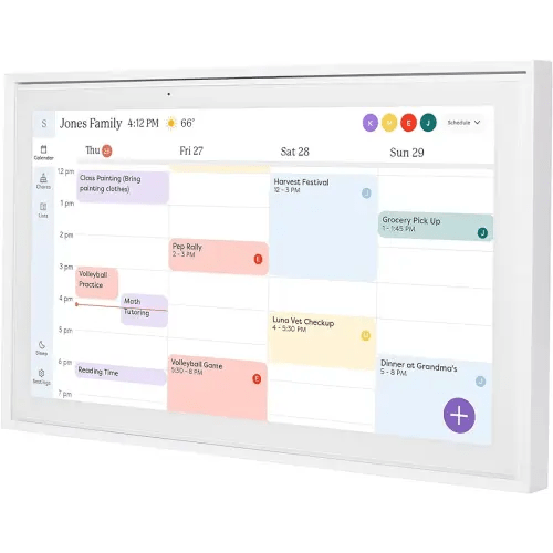 Skylight Calendar: 15 inch Digital Calendar & Chore Chart, Smart Touchscreen Interactive Display for Family Schedules - Wall Mount Included
