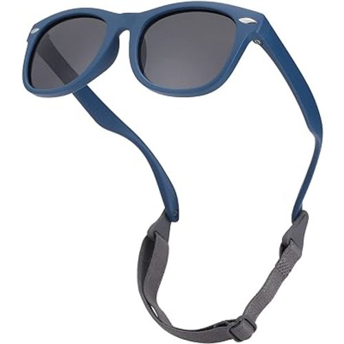 COASION Bendable Flexible Polarized Baby Sunglasses with Strap for Newborn Infant Boys Girls Age 0-24 Months CA9018