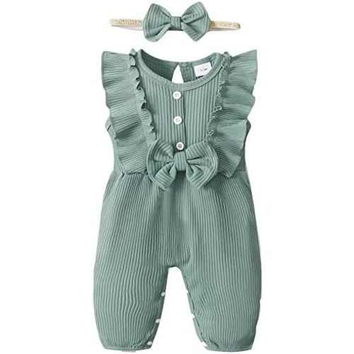Mioglrie Newborn Baby Girl Clothes One Piece Jumpsuits Clothes Short Sleeve Rompers Summer Clothes for Baby