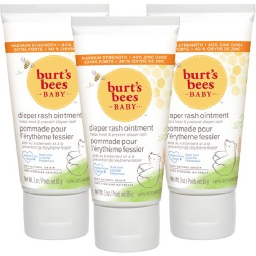 Burt's Bees Baby 100% Natural Origin Diaper Rash Ointment, 3 Ounce Tube, Pack of 3