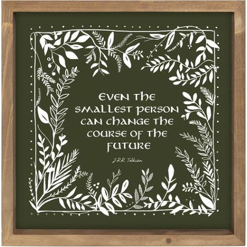 pechpell 11.8 Inch Nursery Wall Decor, Wooden Framed Green Baby Girl Nursery Wall Art with Wreath Sign, Boho Vintage Woodland Nature Themed Kids Room Playroom Table Shelf Decorations for Home