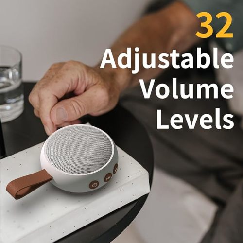 Mini Travel White Noise Machine Portable Sound Machine Baby with 30 Soothing Sounds 32 Volume Levels Baby Sleep Soother Rechargeable Sound Therapy Shush Pink Brown Noise Sleep Machine for Kid Adult