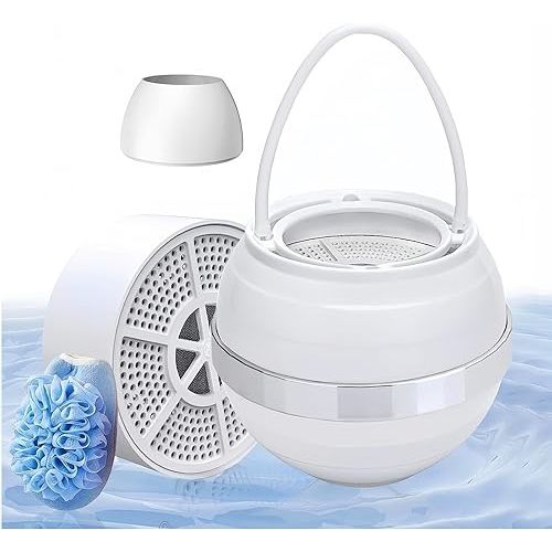 Upgrade Bath Filter For Tub-Advanced 15-Stages Filtration Bathtub Water Filter【Reduce 99% Heavy Metal & Chlorine】Hard Water Softener for Health of Sensitive Skin, Body, Hair, BPA-Free, Easy to Install