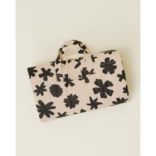 Inside Outside Play Mat Portable Baby Blanket | Cream Chamomiles - Storq by Kindred Bravely