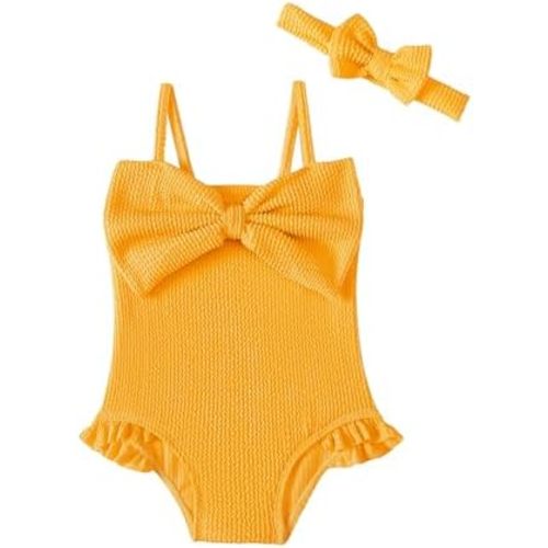 Mioglrie Baby Swimsuit Girl Infant Girl Bathing Suits Newborn One Piece Swimwear for Girls Summer Beach Swim Suit