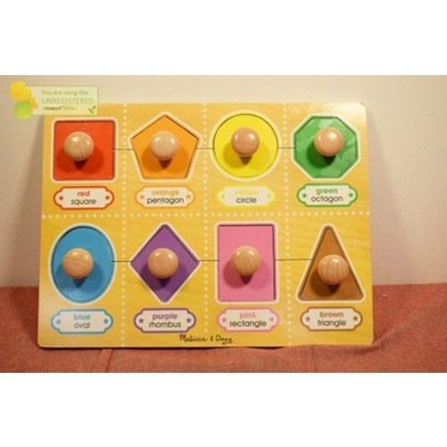 Melissa & Doug Jumbo Knob Shapes 8pc