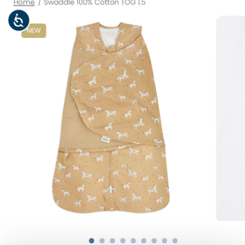 100% Cotton Baby Swaddle Serengeti Sun | Newborn | HALO US