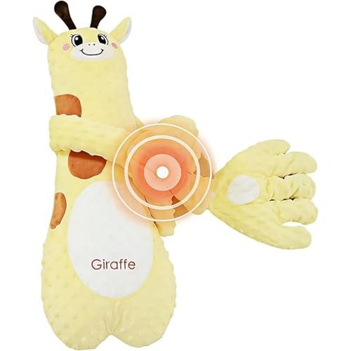 Companion Pillow, Patting Pillow Soother, Interactive Patting Companion with Remote Control (Yellow)