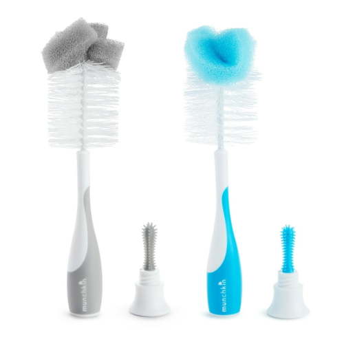 Munchkin® Sponge™ Bottle Brush, Blue/Green, 2 Pack, Unisex
