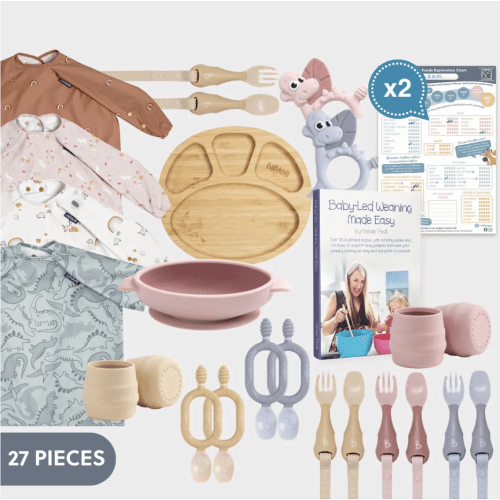 Twin Bears Bundle smock bib feeding bundles