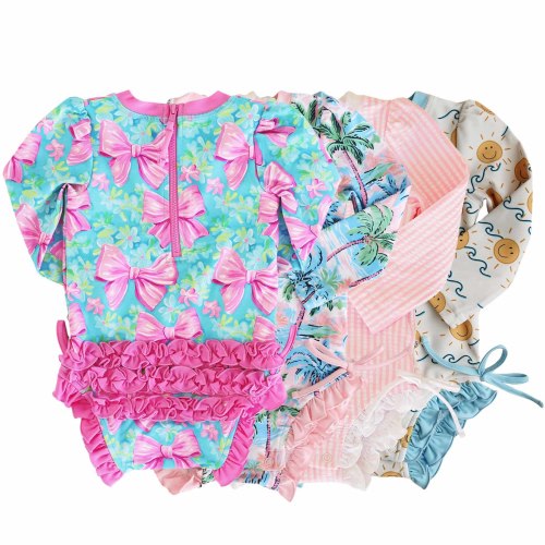 Long Sleeve Rash Guard With Ruffle Bottom | Best Sellers