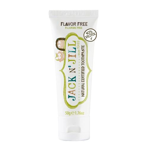 Jack N' Jill Natural Toothpaste for Baby and Infants - Fluoride Free Training Toothpaste, 40% Xylitol, BPA-Free - Flavor Free, 1.76 oz (Pack of 1)