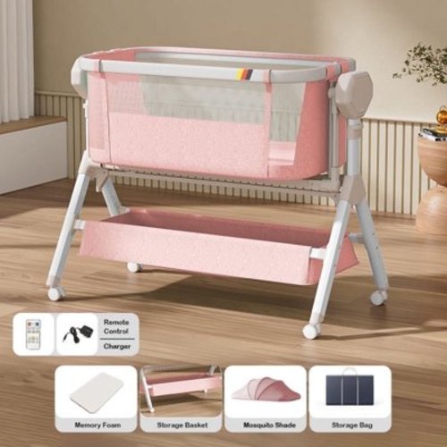 Automatic Rocking Bassinet Baby Cribs Bedside Sleeper Newborn Sleeping Bed Portable Crib
