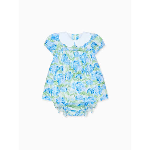Hill House Home X La Coqueta Blue Watercolour Hydrangea Hestia Baby Girl Set