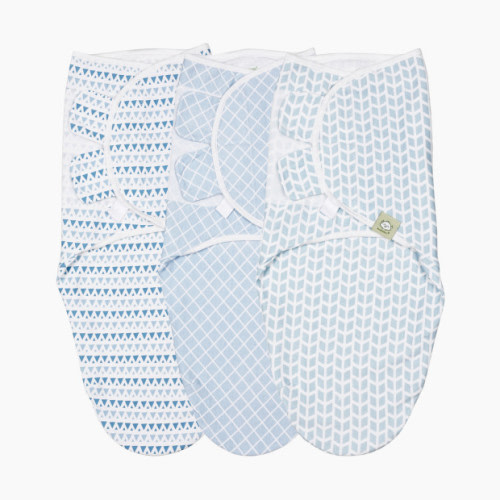 KeaBabies Soothe Swaddle Wraps (3 Pack) - Storm, One Size, 3