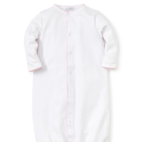 White/Pink New Kissy Dots Print Converter Gown