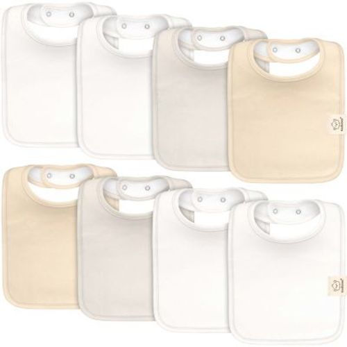 KeaBabies 8-Pack Organic Baby Bibs for Toddler Boys and Girls, Baby Drooling and Teething Bibs for Baby Girls, Boys (Purest)