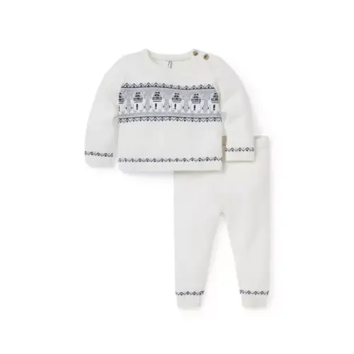 Baby Jet Ivory Fair Isle STAR WARS Baby R2-D2 Fair Isle Matching Sweater Set by Janie and Jack
