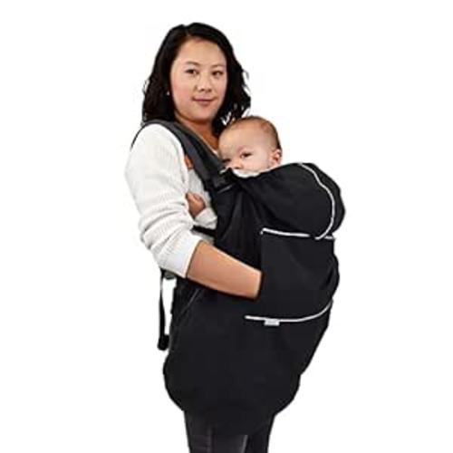 Amazon.com : JAN & JUL Waterproof Baby Rain Cover with Hood and Pockets, Universal for Baby Carriers and Strollers (Black) : Baby