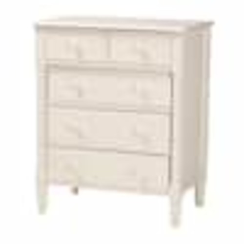 Baxton Studio Braith Ivory 5-Drawer 31.5 in. Chest of Drawers 258-14247-HD