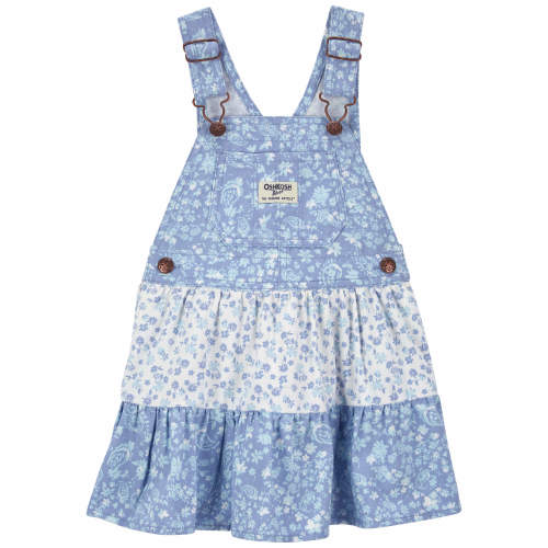 Baby Floral Print Tiered Jumper Dress - 9M - Style,Blue