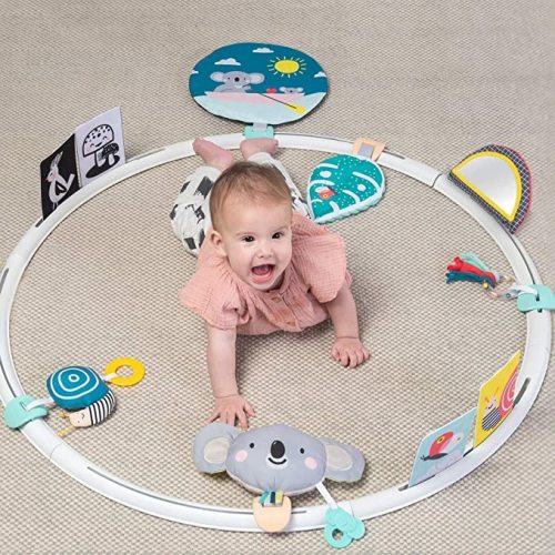 Taf Toys All Around Me Activity Hoop | Developmental Hoop, Prefect for Newborns and up, with 24 Developmental Activities. Designed to Promote Baby’s Senses, Motor Skills and Cognitive Development - Green