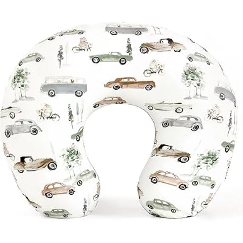 GRSSDER Nursing Pillow Cover Stretchy Minky Removable Nursing Covers for Breastfeeding Pillows, Ultra Soft Comfortable Slipcover for Boy and Girls