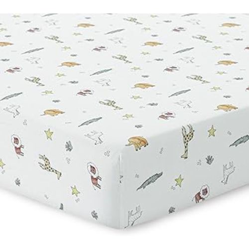 Dreamology Muslin Mini Crib Sheets, Boys,Girls,Soft & Breathable Crib Sheet,1 Pack | 100% Cotton Crib Sheets for Mini Cribs & Mini Crib Mattress, Pack n Play Sheets, 24x38 Mini Crib Sheet | Animal
