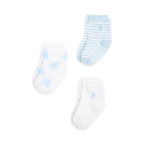 Boys' Essential Tossed Bear Socks, Pack of 3 - Baby