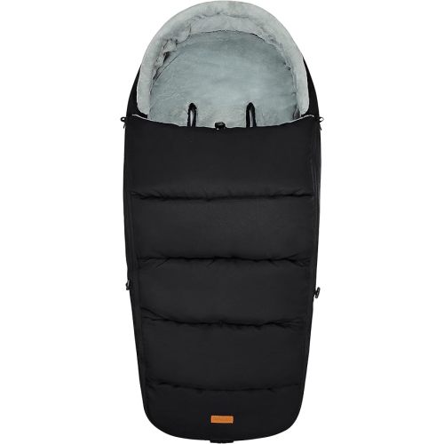 Stroller Footmuff | Warm Stroller Bunting Bag for Baby & Toddler | Cozy Baby Winter Sleeping Bag for Cold Weather Outdoors | Universal Foot Muff for UppaBaby, Nuna, BOB, Jogger, Graco..(6M-4T, Black)