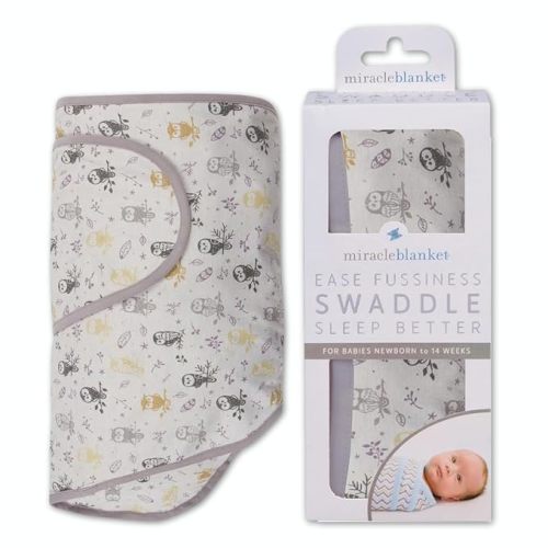 Miracle Blanket Swaddle Wrap - Boy, Girl, or Neutral Receiving Baby Blanket - Soft, Wearable Sleep Sack Essential for Newborns and Infants (Forest Owls)