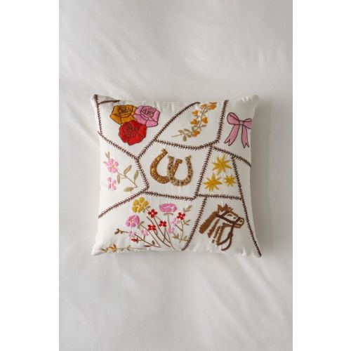 Rodeo Charms Embroidered Throw Pillow