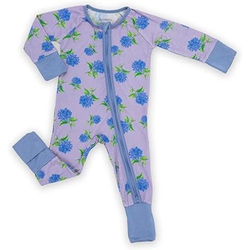 LollyBanks Baby Pajamas, 2-Way Zipper Romper, 95% Viscose Made from Bamboo and 5% Spandex, Baby Sleepers