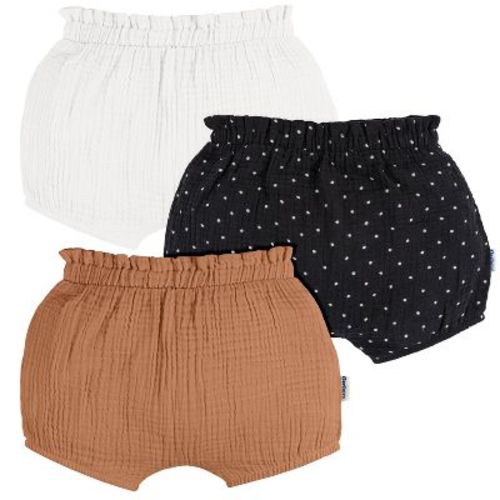 Gerber Baby Girls' 3-pack Gauze Bubble Shorts
