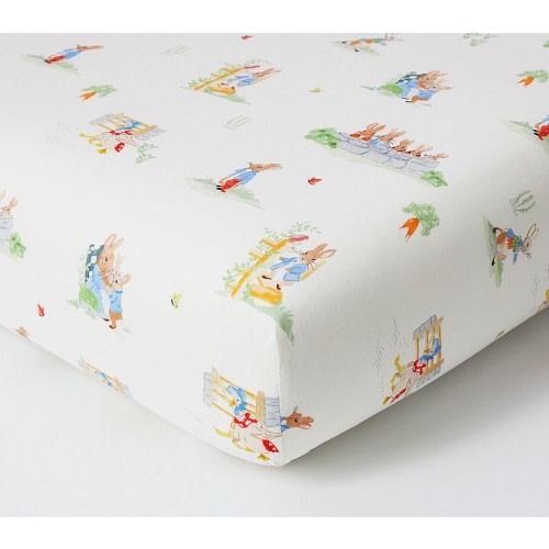 Peter Rabbit™ Garden Organic Crib Fitted Sheet