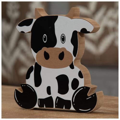 Baby Cow Wood Decor