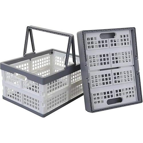 Teyyvn 2-Pack Collapsible Crate with Handle