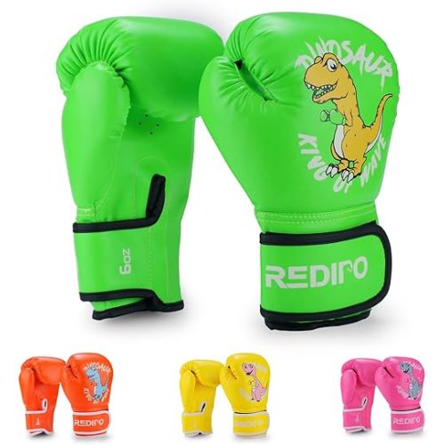 Kids Boxing Gloves for Boys and Girls, Youth Boxing Training Gloves for Kids 3-15, 4&6OZ Punching Bag Kickboxing Thai Mitts MMA Training Sparring Gloves