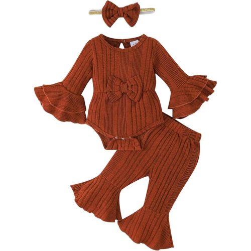 SUNNY PIGGY Baby Girl Clothes Infant Newborn Outfits Romper 0-18 Month Toddler Girls’ Clothing Pant Set