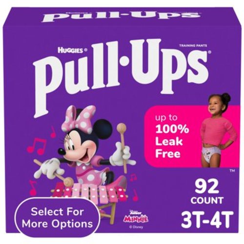 Pull-Ups Girls' Potty Training Pants, 3T-4T (32-40 lbs), 92 Count (Select for More)
