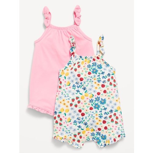 Sleeveless Tie-Knot One-Piece Romper 2-Pack for Baby