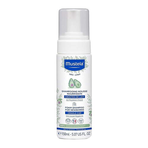 Mustela Cradle Cap Newborns Foam Shampoo, 5.07 Oz