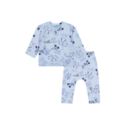 Mickey & Friends Baby Boy 2 Piece Rib Pant Set, Sizes 0/3 Months-24 Months