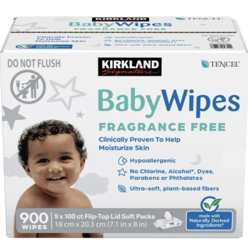 Kirkland Signature Baby Wipes Fragrance Free, 900-count | Costco