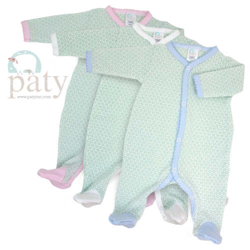 Solid Color Footie with Pima Binding